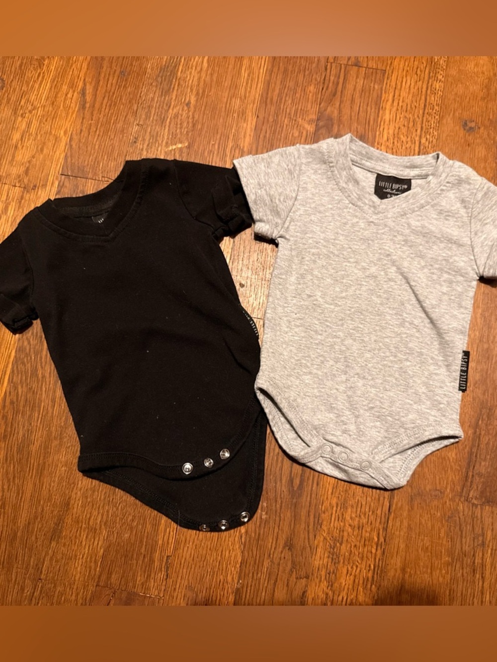 Little Bipsy Black & Gray Short-Sleeve Baby Bodysuit Duo